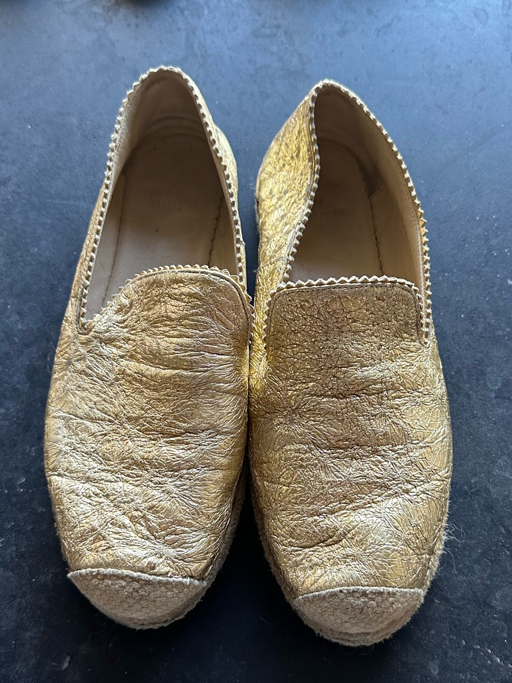 Stuart Weitzman Gold Women's Slip-On Loafers